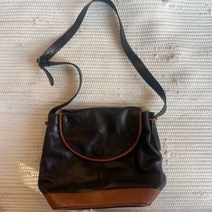 Brown Leather Bucket Bag